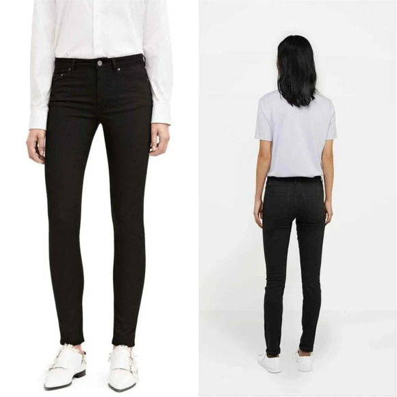 ACNE STUDIOS Mid Rise Skin 5 Black Jean's 26 - Picture 1 of 10